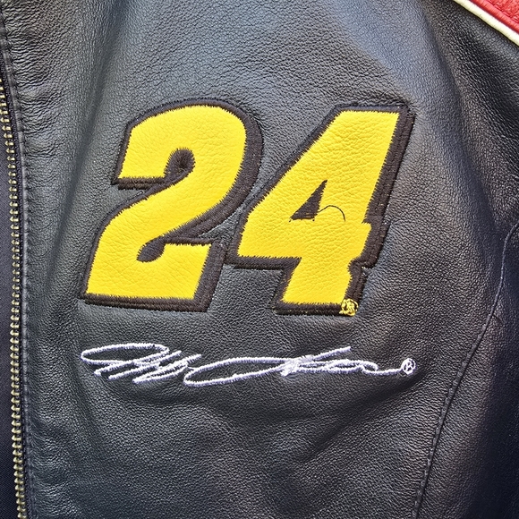 Jeff Gordon 24 Jacket Womens Small Black Red NASCAR Racing Genuine Leather - Picture 4 of 16